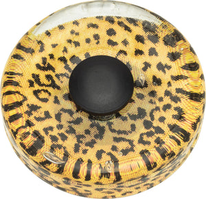 Atlas Homewares Cheetah Glass Round Knob 1 1/2 Inch Matte Black