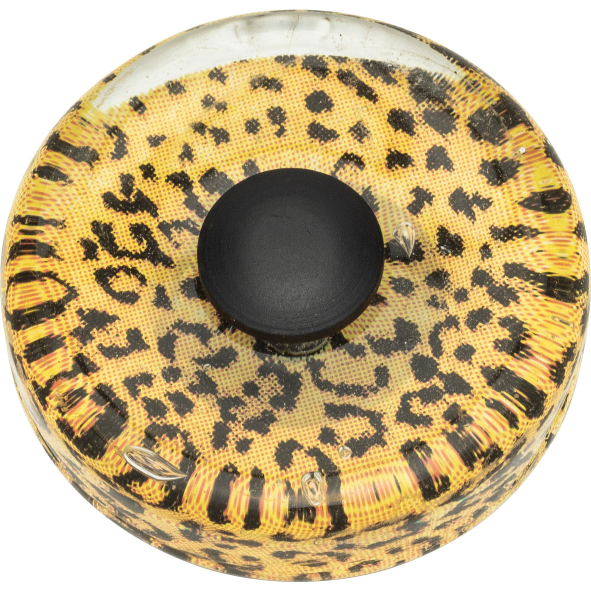 Atlas Homewares Cheetah Glass Round Knob 1 1/2 Inch Matte Black