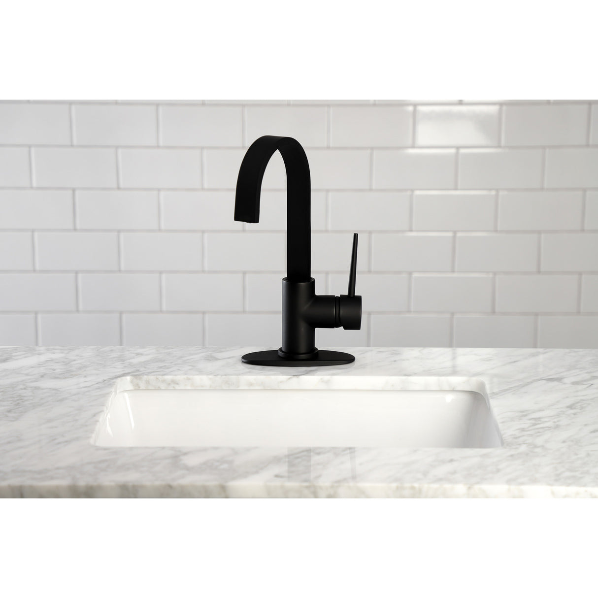 Kingston Brass LS8610NYL New York One-Handle 1-Hole Deck Mounted Bar Faucet, Matte Black