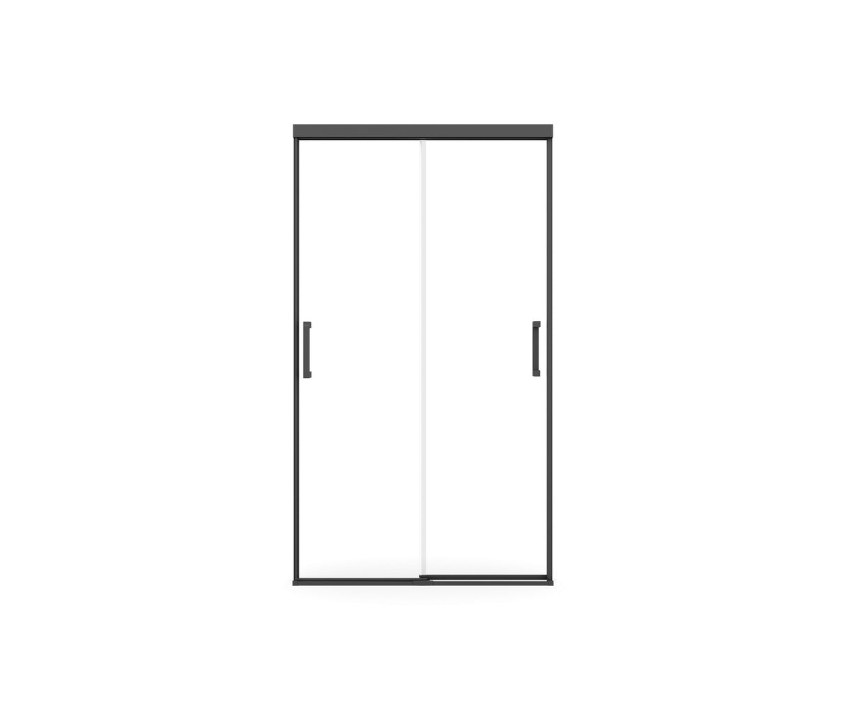 MAAX 138520-900-340-000 Incognito 74 39-42 x 74 in. 8mm Bypass Shower Door for Alcove Installation with Clear glass in Matte Black