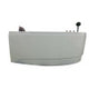 EAGO AM161-R  5' Single Person Corner White Acrylic Whirlpool Bath Tub - Drain on Right