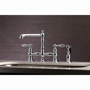Kingston Brass KS7271ALBS Kitchen Faucet with Side Sprayer, Polished Chrome