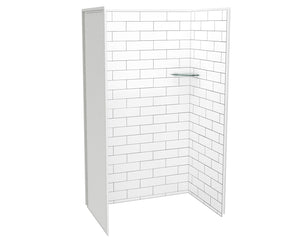 MAAX 107459-301-526 Utile 4832 Composite Direct-to-Stud Three-Piece Alcove Shower Wall Kit in Metro Tux