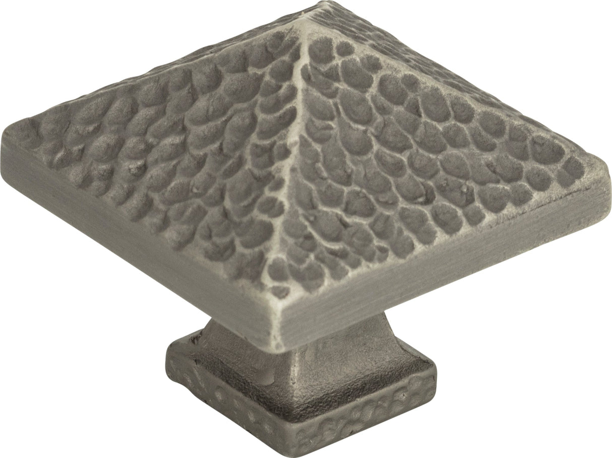 Atlas Homewares Craftsman Square Knob 1 1/4 Inch Pewter