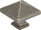 Atlas Homewares Craftsman Square Knob 1 1/4 Inch Pewter