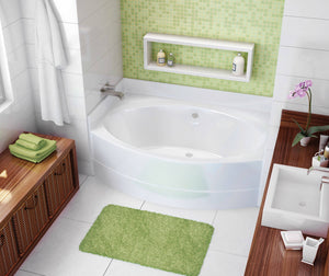 MAAX 140112-003-002-000 VO6042 5 FT AcrylX Alcove Center Drain Whirlpool Bathtub in White
