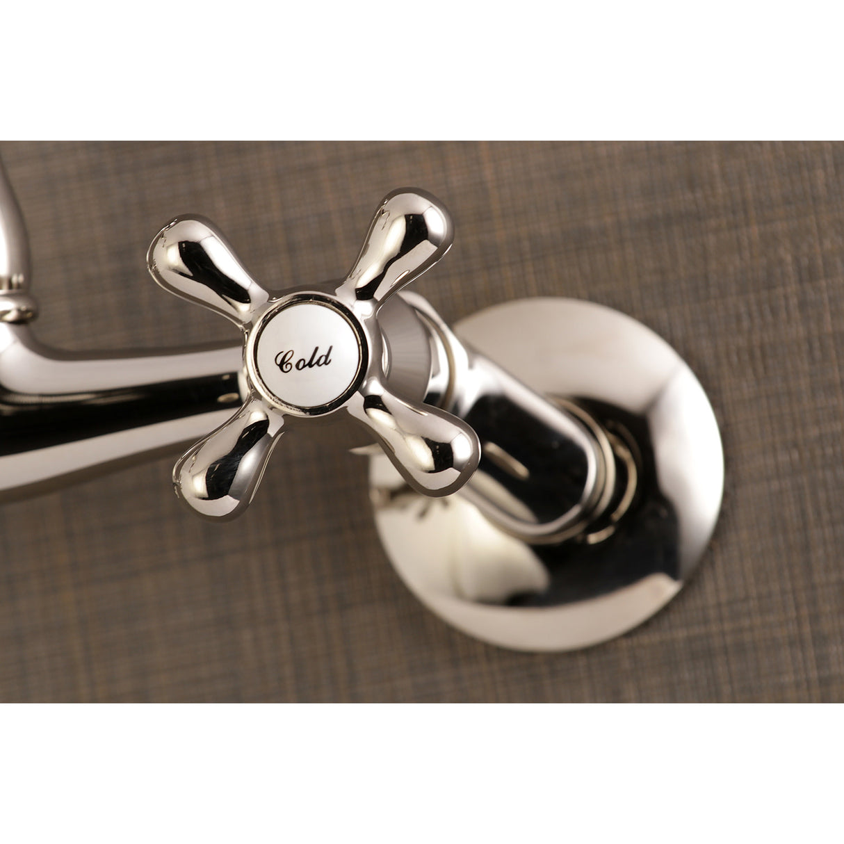 Kingston Brass KS3226AX Vintage 6" Adjustable Center Wall Mount Kitchen Faucet, Polished Nickel