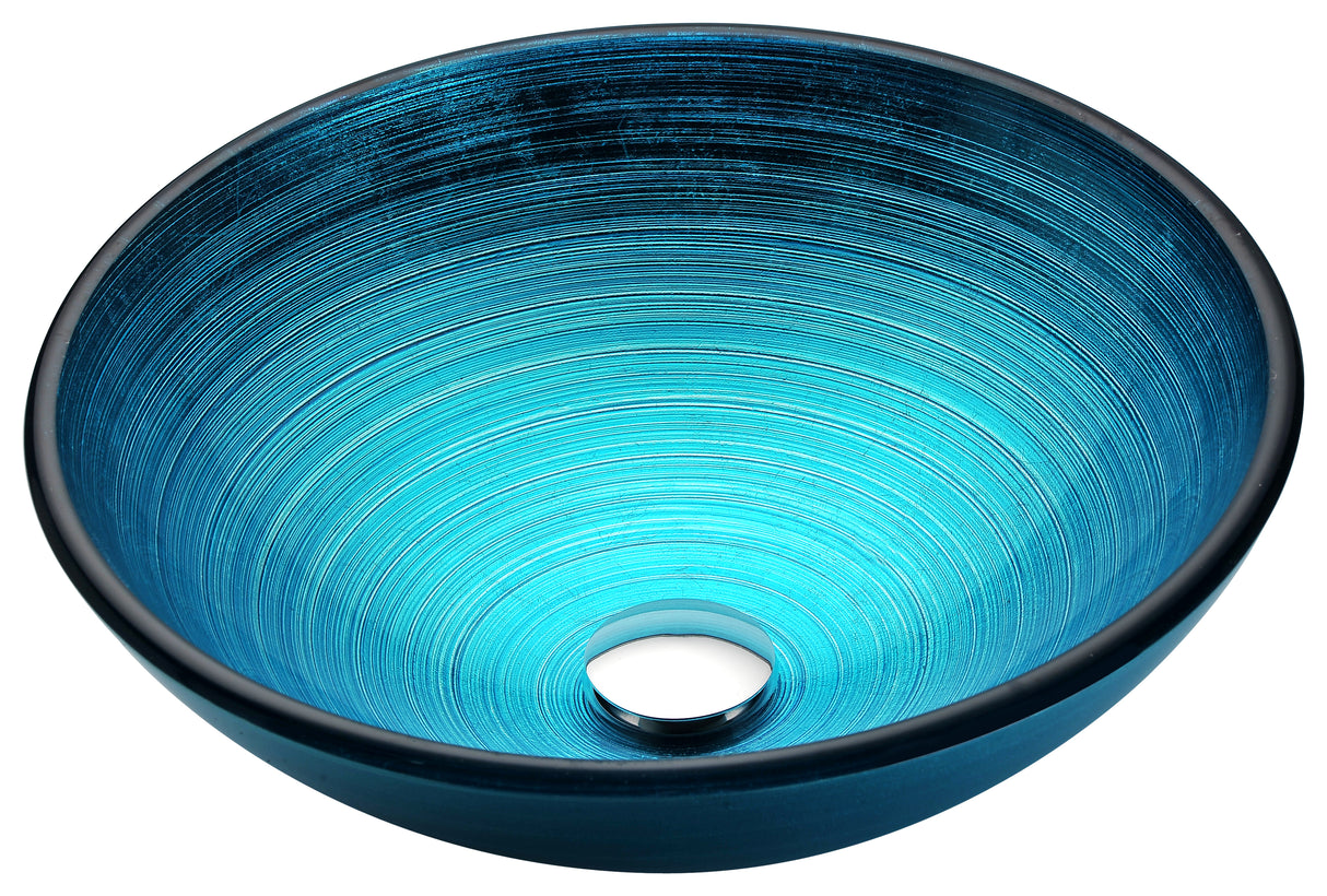 ANZZI LS-AZ045 Enti Series Deco-Glass Vessel Sink in Lustrous Blue