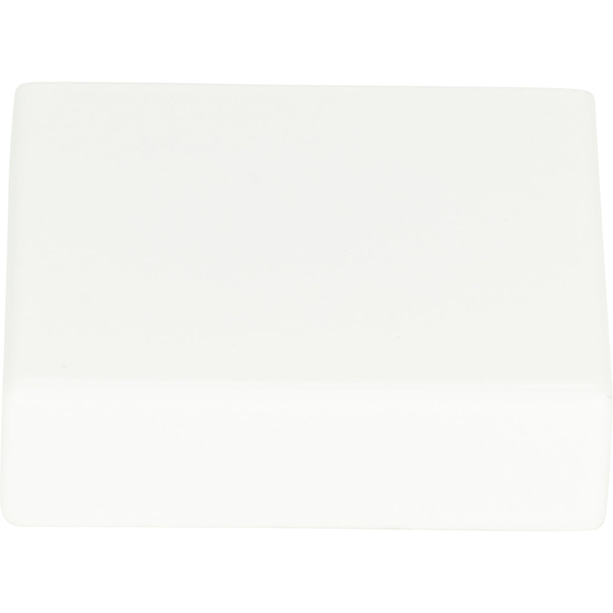 Atlas Homewares Thin Square Knob 1 1/4 Inch High White Gloss