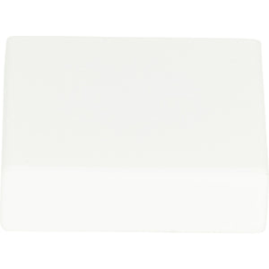 Atlas Homewares Thin Square Knob 1 1/4 Inch High White Gloss