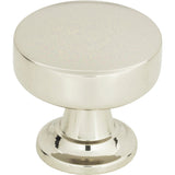 Atlas Homewares Browning Round Knob 1 1/4 Inch Polished Nickel