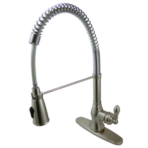 Gourmetier GSY8898ACL American Classic Single-Handle Pre-Rinse Kitchen Faucet, Brushed Nickel