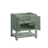 Breckenridge 30" Single Vanity, Smokey Celadon w/ 3 CM White Zeus Top
