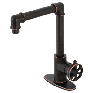 Kingston Brass KSD144RXNB Belknap Single-Handle Bathroom Faucet with Push Pop-Up, Naples Bronze