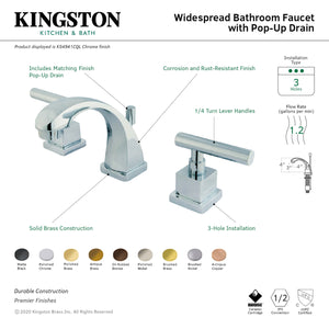 Kingston Brass KS4942CQL Claremont 8 in. Widespread Bathroom Faucet, Polished Brass