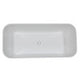 ALFI brand AB9952BM 67" Black & White Matte Rectangular Solid Surface Resin Soaking Bathtub
