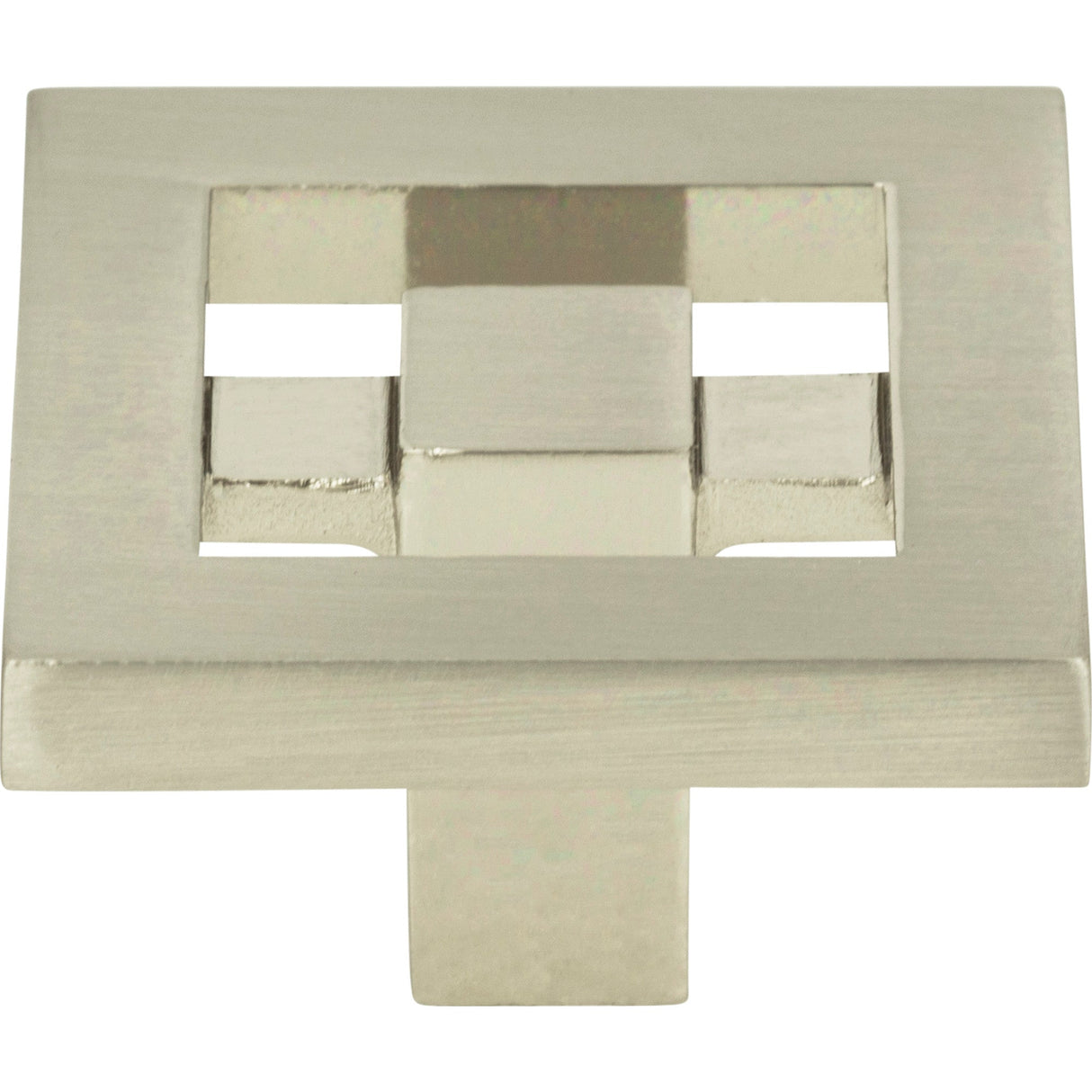 Atlas Homewares Nobu Square Knob 1 3/8 Inch Brushed Nickel
