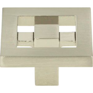Atlas Homewares Nobu Square Knob 1 3/8 Inch Brushed Nickel