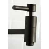 Kingston Brass KS8100DL Concord Wall Mount Pot Filler Kitchen Faucet, Matte Black