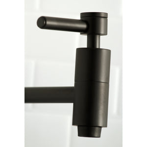 Kingston Brass KS8100DL Concord Wall Mount Pot Filler Kitchen Faucet, Matte Black