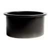 Black Matte Round 18" x 18" Undermount / Drop In Fireclay Prep Sink