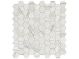 Anatolia Tile 1.25 Inch Mayfair Zebrino Polished Porcelain Hexagon Mosaics. 1 Sheet = .97 Sq. Ft. 4501-0152-1 Zebrino 1.25" Hexagon - premium natural stone mosaic tile from Anatolia Tile, available at PoshHaus showroom in Keene, NH