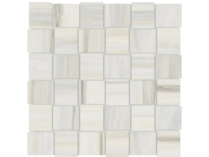 Anatolia Tile 2X2 Basketweave Mayfair Zebrino Matte Porcelain Mosaics. 1 Sheet = .98 Sq. Ft. 4501-0136-1 Zebrino 2x2 Basketweave Matte - premium natural stone mosaic tile from Anatolia Tile, available at PoshHaus showroom in Keene, NH