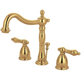 Kingston Brass KB1972AL Heritage Widespread Bathroom Faucet with Brass Pop-Up, Polished Brass