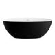 ALFI brand AB9975BM 59" Black & White Matte Oval Solid Surface Resin Soaking Bathtub