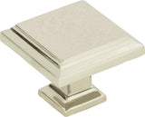 Atlas Homewares Sutton Place Square Knob 1 1/4 Inch Polished Nickel