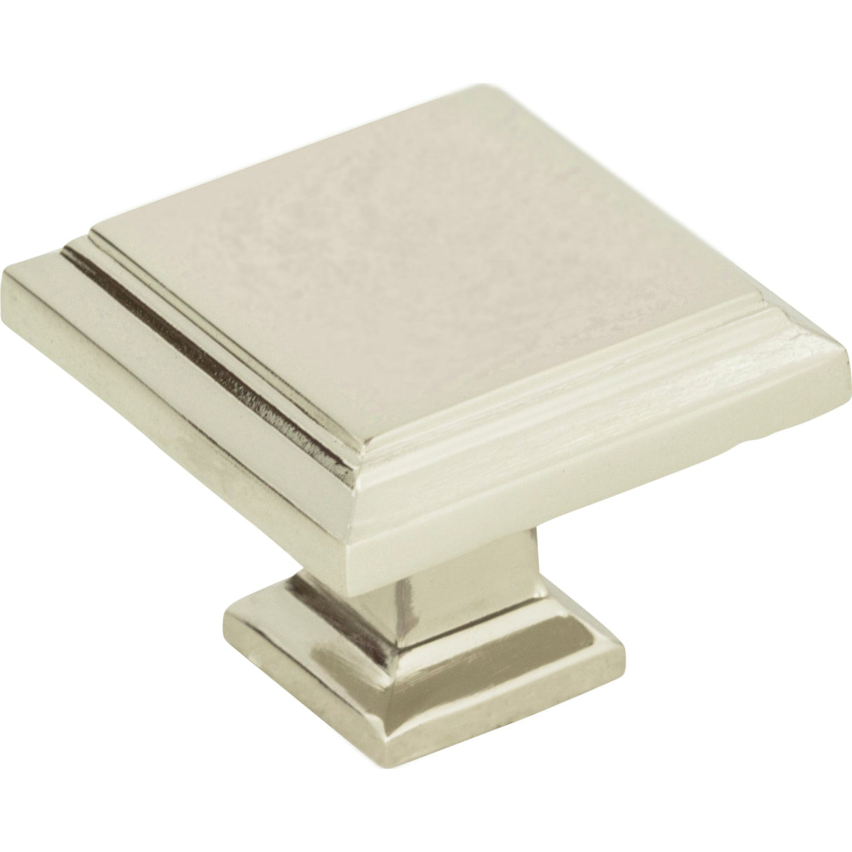 Atlas Homewares Sutton Place Square Knob 1 1/4 Inch Polished Nickel