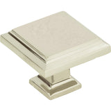 Atlas Homewares Sutton Place Square Knob 1 1/4 Inch Polished Nickel