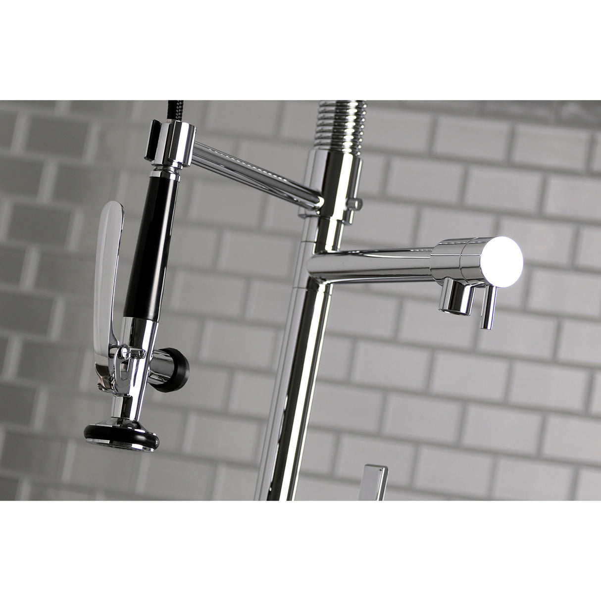 Gourmetier LS8501CTL Continental Single-Handle Pre-Rinse Kitchen Faucet, Polished Chrome