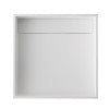 14" Square White Matte Solid Surface Resin Sink