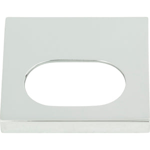Atlas Homewares Modern Square Edge Tab Pull 1 1/4 Inch (c-c) Polished Chrome