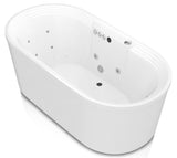 ANZZI FT-AZ201 Sofi 5.6 ft. Center Drain Whirlpool and Air Bath Tub in White