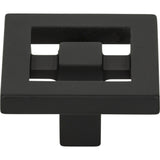 Atlas Homewares Nobu Square Knob 1 3/8 Inch Matte Black