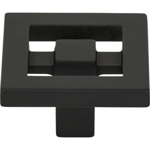 Atlas Homewares Nobu Square Knob 1 3/8 Inch Matte Black
