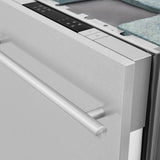 ZLINE 18 in. Compact Top Control Dishwasher with Fingerprint Resistant Stainless Steel Panel and Modern Style Handle, 52 dBa (DW-SN-18)