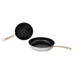 ZLINE 10-Piece Non-Toxic Stainless Steel with 3-Piece Nonstick Ceramic Cookware Set (CWSETL-NS-10)