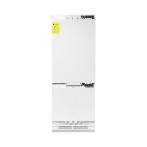 ZLINE Autograph Edition 30 in. 16.1 cu. ft. Panel Ready Built-In Bottom Freezer Refrigerator with Water Dispenser and Ice Maker with Champagne Bronze Accents (RBIVZ-30-CB)