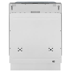 ZLINE 24 in. Panel Ready Monument Series 3rd Rack Top Touch Control Dishwasher with Stainless Steel Tub, 45dBa (DWMT-24) front, without panel.