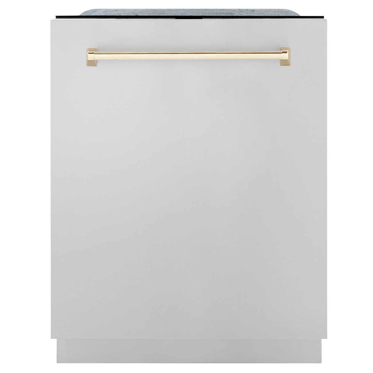 ZLINE Autograph Edition 48 in. Kitchen Package with Stainless Steel Dual Fuel Range, Range Hood, Dishwasher and Refrigeration with Polished Gold Accents (4KAPR-RARHDWM48-G)