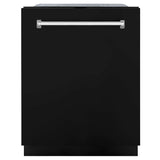 ZLINE 24 in. Monument Series 3rd Rack Top Touch Control Dishwasher with Black Matte Panel, 45dBa (DWMT-BLM-24)
