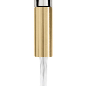 ZLINE Autograph Edition Sierra Pull Down Spring Single Handle Kitchen Faucet in Brushed Nickel and Champagne Bronze (SRA-KF-ZBNCB)