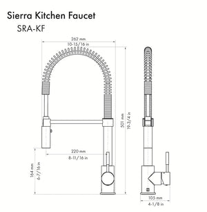 ZLINE Autograph Edition Sierra Pull Down Spring Single Handle Kitchen Faucet in Brushed Nickel and Champagne Bronze (SRA-KF-ZBNCB)