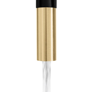 ZLINE Autograph Edition Sierra Pull Down Spring Single Handle Kitchen Faucet in Matte Black and Champagne Bronze (SRA-KF-ZMBCB)