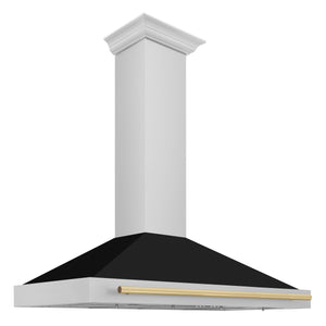 ZLINE Autograph Edition Stainless Steel Range Hood with Black Matte Shell (KB4STZ-BLM-G)