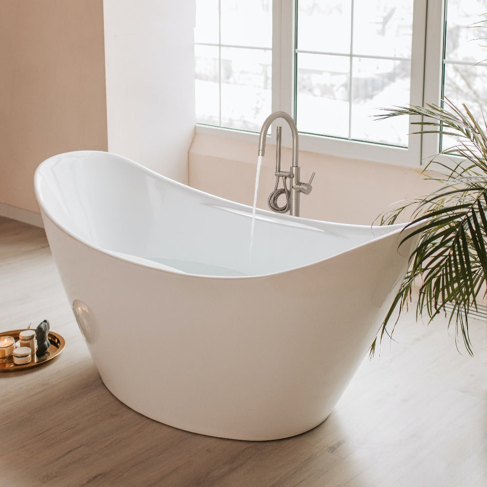 ZLINE Emerald Bay Bath Tub Filler with Hand Shower in Brushed Nickel (EMBY-BTF-BN)