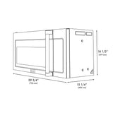 ZLINE 30 in. Black Stainless Steel Over the Range Convection Microwave Oven with Traditional Handle (MWO-OTR-H-BS)